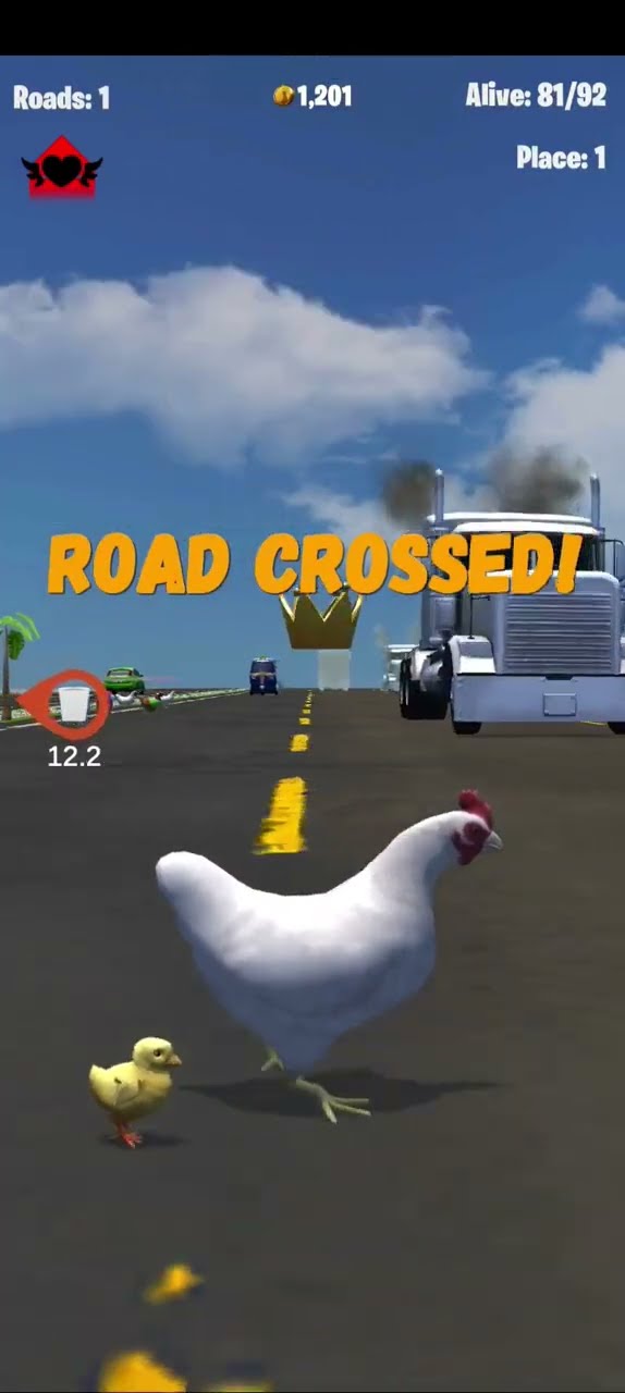 cross the road chicken gambling game